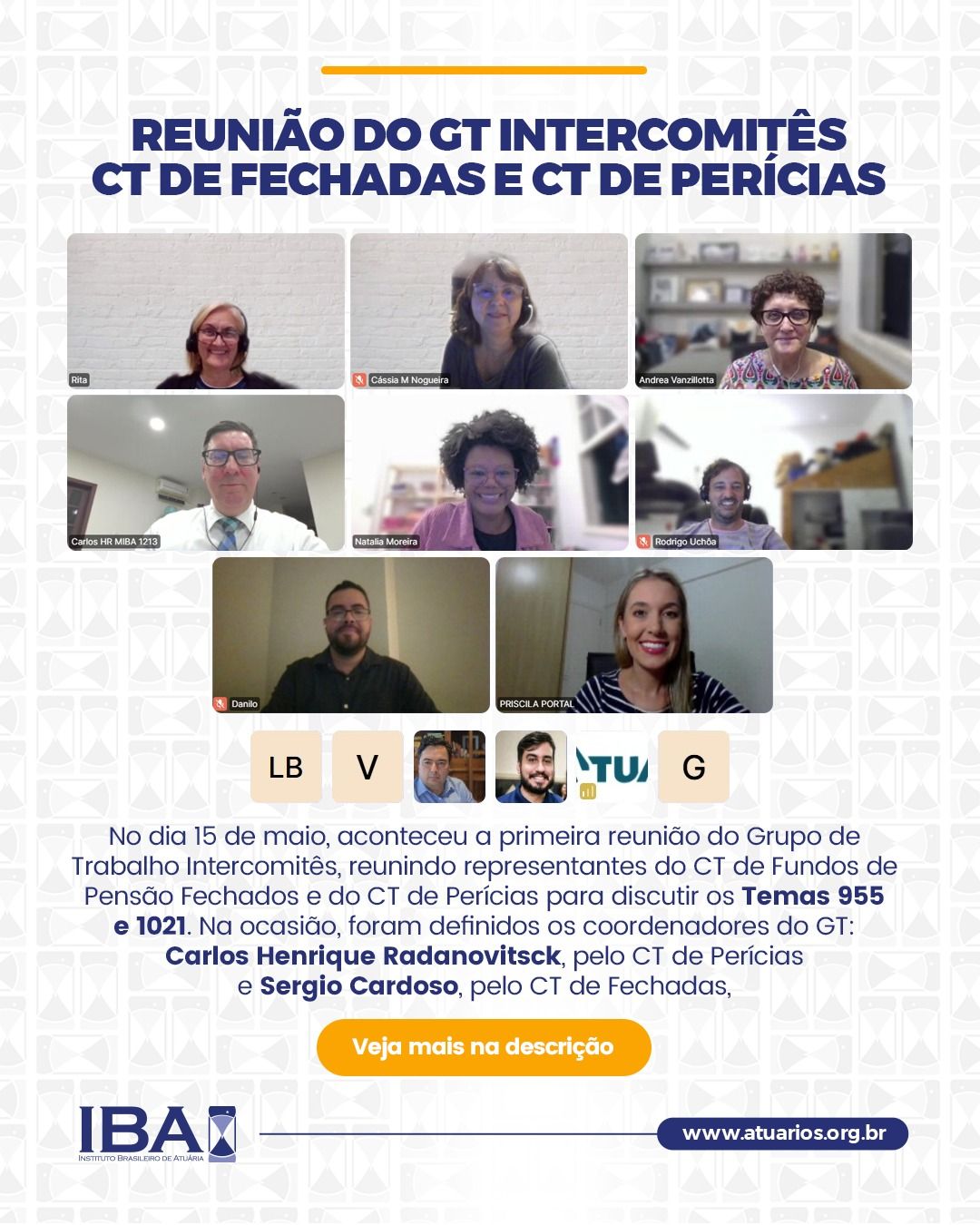 Atuários da Conde, participam do CT de intercomites.